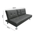 thumbnail image 4 of Sofá Cama HomeTrends Gris con portavasos central, 4 of 4