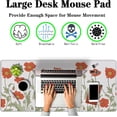 thumbnail image 2 of Gaming Mouse Pad Red Work Desk Mat, Large Mouse Pads Computer Deskmat, The Desk Mat Non-Slip Rubber Base Waterproof with Stitched Edges, 35.4" X 15.7" for Work/Game/Office/Home Poppies Flower, 2 of 6