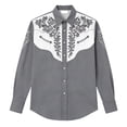 thumbnail image 4 of AWZXDE Hauts d'Été pour Ados Mode d'Été Chemise à Imprimé à Manches Longues pour Garçons, 4 of 4