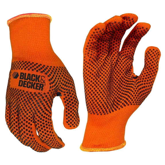 Showa Atlas 620M-08.RT Orange PVC Seamless Cotton Gloves Orange