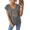 Gray, variant on GIFFIMY Women's Mystical Lunar Graphic V-Neck Short Sleeve T-Shirt White Standard Fit Everyday Top