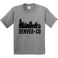 thumbnail image 3 of Inktastic Denver Colorado Skyline Grunge Youth T-Shirt, 3 of 5