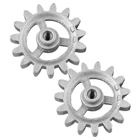 TABLZONE Metal Rotating Skewer Grill Tool Set, 2 Pieces, Assorted Colors, Smooth for Home and Outdoor Use