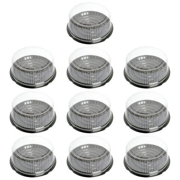 ACDANC 10pcs Clear Cake Carrier Round Cake Box Baking Packing Box Birthday Cake Box