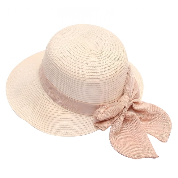 TELOLY Sun Hats for Women Wide Women Beach Hat Little Girl Sun Cap Foldable Ladies Hats Beach Hats for Women Pink