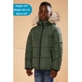 thumbnail image 2 of SOLOCOTE Boys Winter Coats Puffer Fake-Down Mid-Weight Hooded Padded Cotton Jacket, 2 of 7