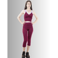 thumbnail image 2 of SET DE CABRI Y BLUSA STRETCH VINO PARA MUJER UNITALLA, 2 of 5