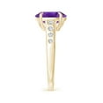 thumbnail image 3 of ANGARA Natural Oval 2.28 ct Amethyst Ring with Flush-Set Diamonds in 14K Yellow Gold for Women (Size-10x8mm) | February Birthstone, Anniversary, Jewelry Gift for Women | Natural Amethyst Ring, 3 of 9