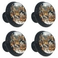 thumbnail image 2 of 4 Pcs Christmas Night Knobs for Kitchen Cabinet Cupboard Dresser Bookcase Drawer Pulls Handles Round Home Decor, 2 of 8