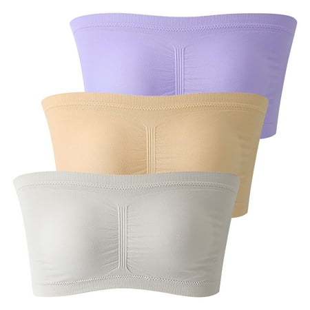 GENGING Women Clearance Bralette for Women 3 Pack Large Size Stretch Strapless Bras Breathable And Comfort Wireless Bra