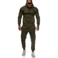 thumbnail image 2 of goowrom Man Zipper Hooded Sweatshirt+Running Jogging Pant Athletic Clothes, 2 of 7