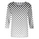 thumbnail image 4 of ICHUANYI Clearance Women's Fashion Printed Loose T-shirt 3/4 Sleeves Blouse Round Neck Casual Tops(White, L) ICHUANYI WER2023080814547, 4 of 5