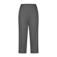 thumbnail image 5 of MKLEKYY Leggings Capris elásticos de cintura alta para mujer, para yoga, entrenamiento informal, pantalones capri, leggings rectos cortos, 5 of 5
