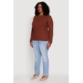 thumbnail image 4 of Women's Plus Size Long Sleeve V Neck Tee, 4 of 5