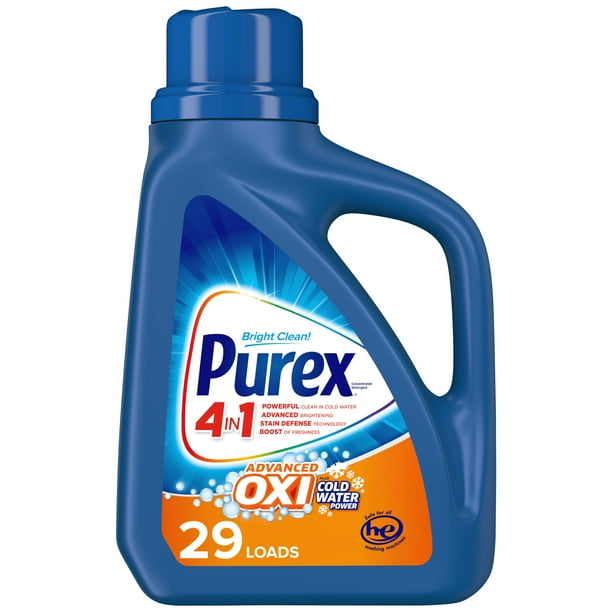 Purex Liquid Laundry Detergent Plus OXI, Stain Defense Technology, 43.5