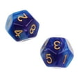 thumbnail image 4 of 10 dados poliédricos de 12 caras D12 para juegos de mesa de Dungeons and Dragons Azul púrpura, 4 of 7