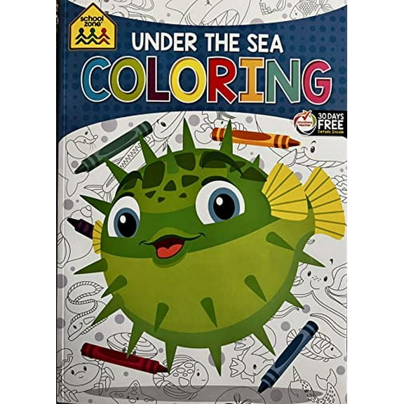 Pre-Owned School Zone Under the Sea Coloring Book Paperback