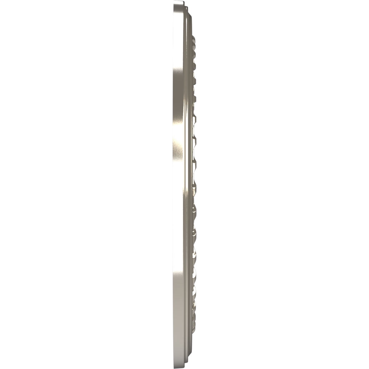 Ekena Millwork 13"OD x 3 1/2"ID x 3/4"P Cole Thermoformed PVC Ceiling Medallion (Fits Canopies up to 4 1/4"), Bright Coat Chrome