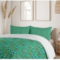 thumbnail image 6 of Ambesonne Animal Duvet Cover Sets, Abstract Polygon Mountain, 2-King, Sea Green Dark Turquoise, 6 of 7