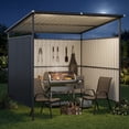thumbnail image 2 of Clouddwell 6' x 6' Shed, Hardtop Grill Gazebo with Shed-Style Storage, Outdoor Metal Pergola, Lean to BBQ Shelter for Patio, Deck, 2 of 8