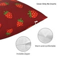 thumbnail image 3 of Pofeuu Strawberry Print Double-sided plush pillowcase Square Throw Pillow Covers Pillows Cover for Living Room Bedroom Sofa Couch Cushion Cover（No pillow core）-24"x24", 3 of 7