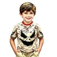 thumbnail image 2 of Tisuna Kids Boys Halloween T Shirts Short Sleeve Graphic Shirts Fashion School Wear Tee Shirts, Size 2-13 Years, Beige, 2 of 3
