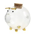 thumbnail image 2 of Lipstore Glass Piggy Bank Saving Jar Desk Storage Money Saving Pot Pig Money Saving Box D, 2 of 8