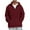 Wine, variant on CaComMARK PI Mens Fleece Sherpa Sweatshirt 1/4 Zipper Casual Loose Solid Pullover Kangaroo Pocket Fall Winter Unisex Tops Purple 10(L)