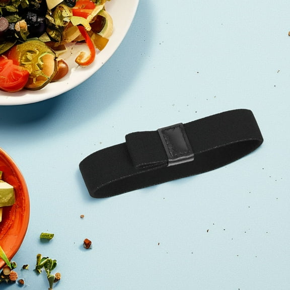 OUNONA 4 Pcs Adjustable Black Lunch Box Bands Elastic Sleeves Garters Non Slip Armband for School and Work