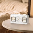 thumbnail image 5 of La Crosse Clock Daily Flip White Tabletop Alarm Clock with Calendar, 636-379W, 5 of 6