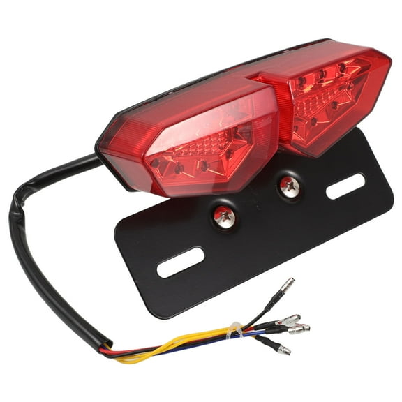 OUNONA LED Motorcycle Tail Light Brake Turn Signal Rear License Plate Light Easy Installation Safety