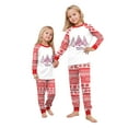thumbnail image 3 of Family Christmas Pajamas Matching Sets – Red & White Long Sleeve Tops and Pants with 3 Christmas Tree Print, Festive Holiday Xmas PJs Sleepwear for Family, Couples, Men, Women, Adults, 3 of 7