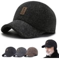 thumbnail image 1 of Wessiny - Gorra de béisbol de invierno con orejeras, gorra de béisbol Wessiny de invierno 2024, sombrero de invierno para hombre con orejeras, 1 of 3