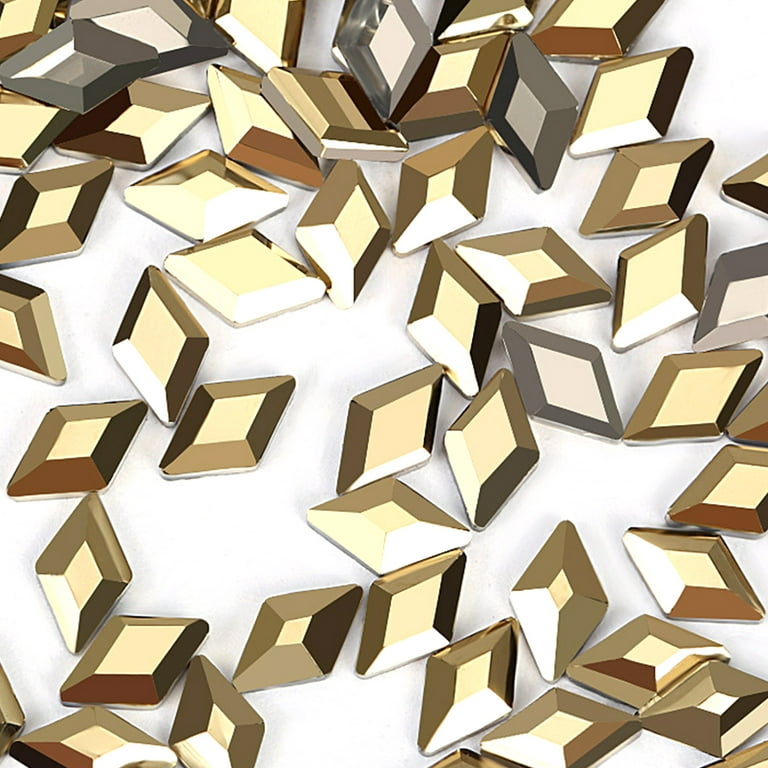 TINYSOME Multi Shapes Gems Nail Art Rhinestones Flat Back Gold Nail Gems  D1am0nd Stone 