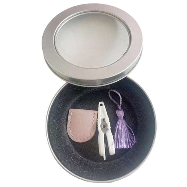 EZLIFE Juego de mini tijeras de tejer con estuche protector y caja de almacenamiento, mini tijeras de costura y bordado para el arte clásico de la aguja, perfectas para crochet, bordado, tejido y punt