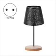 thumbnail image 2 of Table Lamp, Metal Lampshade and Base with Tree Pattern,Black EU PLUG, 2 of 4