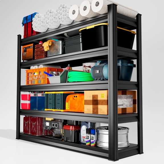 Ztysn Heavy Duty 5 Tier Adjustable Metal Garage Shelf Unit,59×20×79 In Extra Large Storage Rack Holds 2000 Lbs,Industrial Pallet Organizer for Warehouse,Black