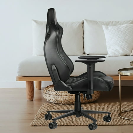 qifull black pu chair arm product