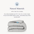 thumbnail image 6 of Luna Adult Cotton Weighted Blanket, 80x60In, 15lbs, Light Gray, Queen, 6 of 8