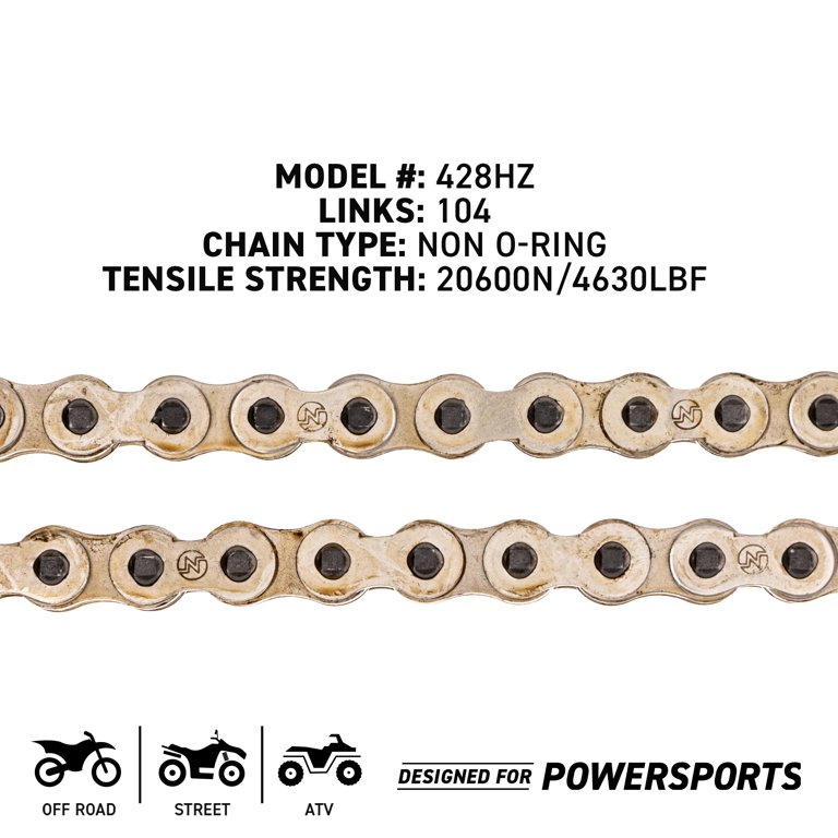 Niche 428 Drive Chain 104 Links Non O-Ring with Master Link 