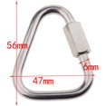 thumbnail image 3 of Triangle Extérieur Mousqueton en Acier Inoxydable Camping Porte-Clés Lien Rapide 5mm, 3 of 8