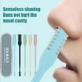 thumbnail image 2 of Mini Nose Hair Razor, Precise Trimming, Mint Green/Dark Green/Cream Yellow/Sky Blue/Blossom Pink, Washable and Portable, 2 of 8