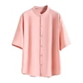 thumbnail image 1 of DPTALR Chemise de Soie de Glace à Manches Courtes pour Hommes avec un Col Revers Chemise à Manches Courtes à Manches Courtes Col Rond Top/shirt, 1 of 5