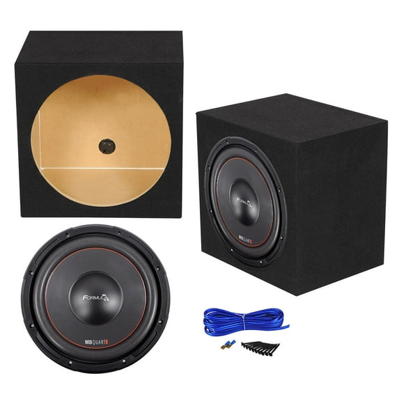 MB QUART FW1-304 12" 1200 Watt Car Audio DVC Subwoofer+Sealed Sub Box Enclosure