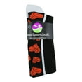 thumbnail image 2 of Crazy Basketball Hearts Crew Socks (Black/Orange, Medium), 2 of 2