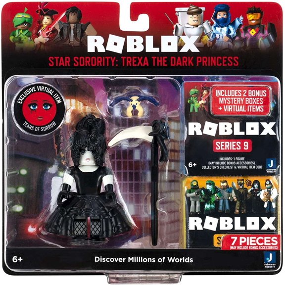 Jazwares Roblox Trexa the Dark Princess Action Figure Set, 7 Pieces, Ages 6