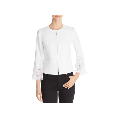 Kobi Halperin Womens Neve Linen Blend Lace Inset Jacket