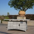 thumbnail image 5 of Direct Wicker 5-Piece Outdoor Conversational Sofa Set with Fire Pit Table and Ottoman, Gray, 5 of 7