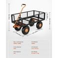 thumbnail image 4 of GloryStar Chariot Utilitaire d'Extérieur en Acier, Chariot de Jardin avec Poignée Rotative Flexible, Roues de 10 Pouces et Grande Capacité de Charge, 4 of 7