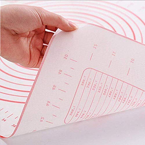 ZCHING Silicone Pastry Measurement Not-Slip Rolling Dough Mats for Baking 24“ x 16” L W red 